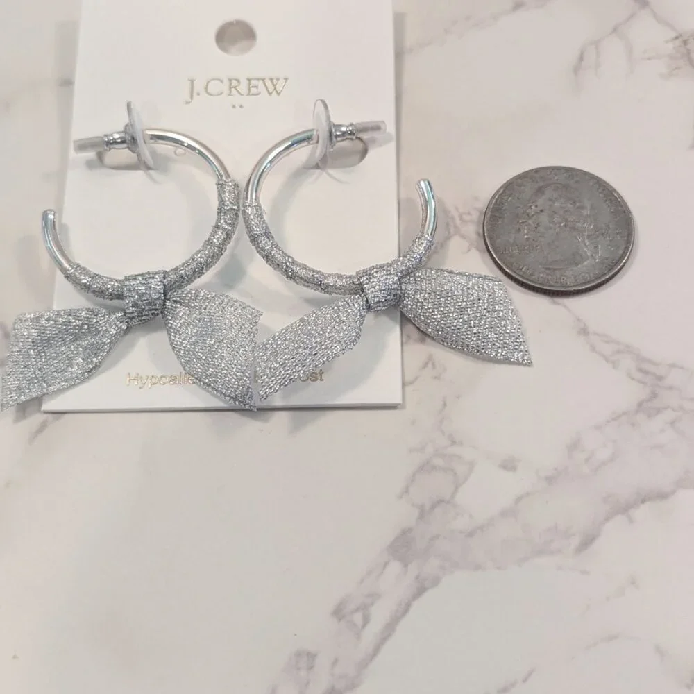 J.Crew Factory Ribbon Wrapped Hoop Earrings